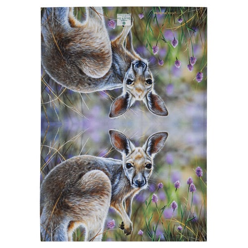 2 Piece Kroo and Wombat Babies of The Bush Kitchen Towel Set