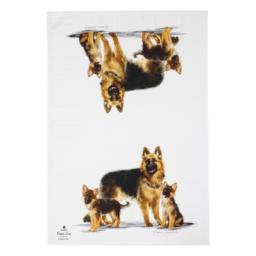 2 Piece German Shepherd Puppy Love Kitchen Towel Set