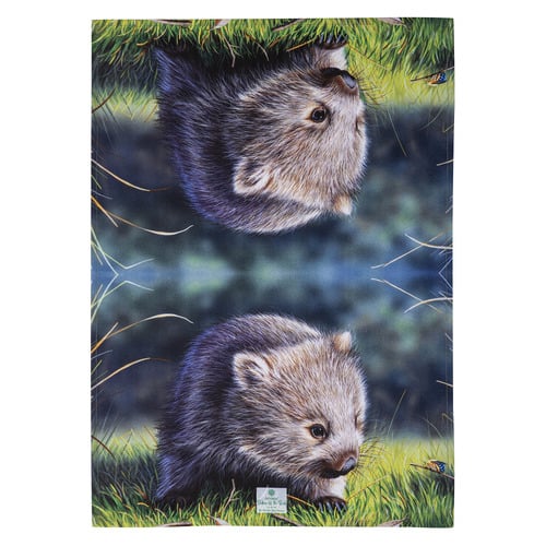 2 Piece Kroo and Wombat Babies of The Bush Kitchen Towel Set