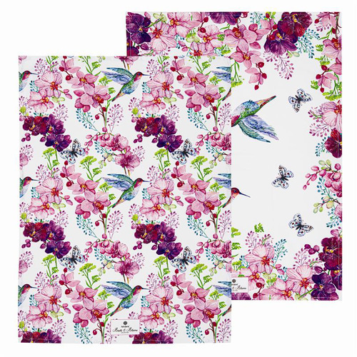 2 Piece Birds & Blooms Kitchen Towel Set