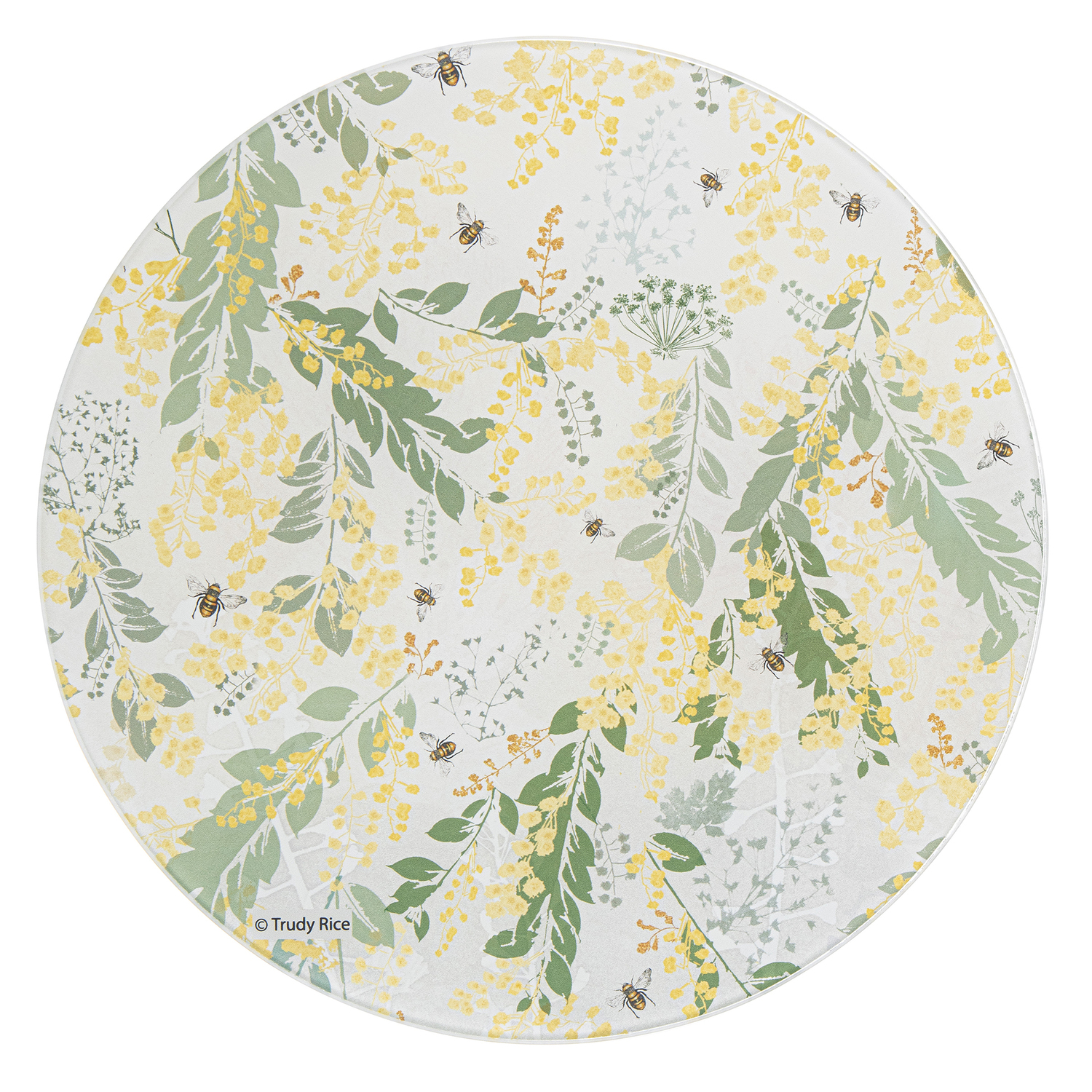 Trudy's Garden Wattle Round Surface Protector