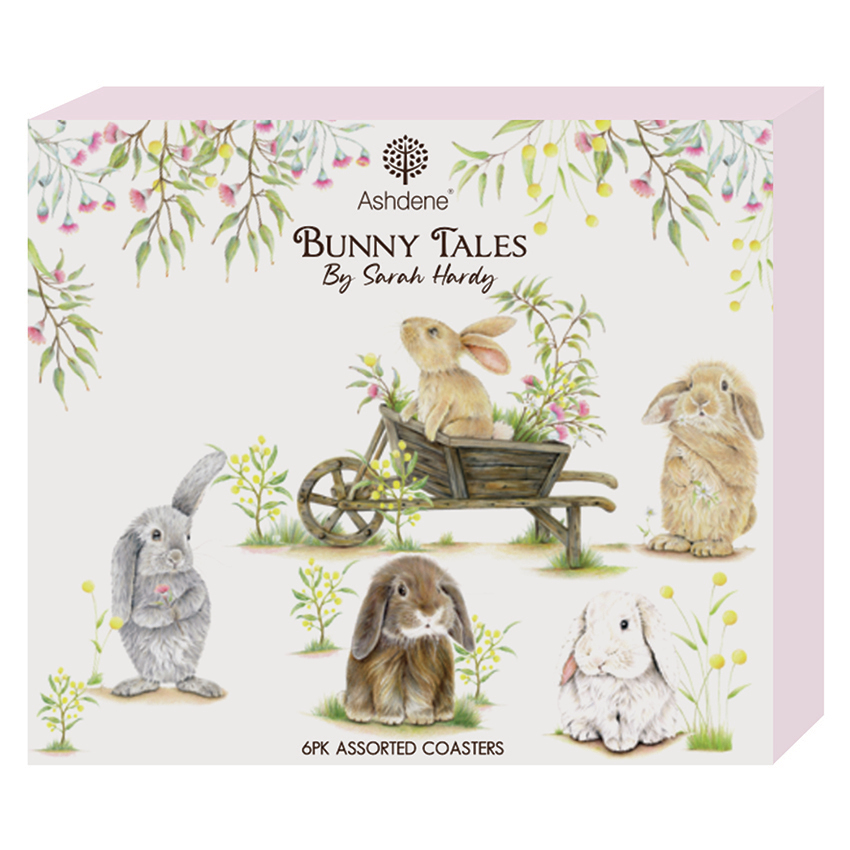 6 Piece Bunny Tales Coaster Set