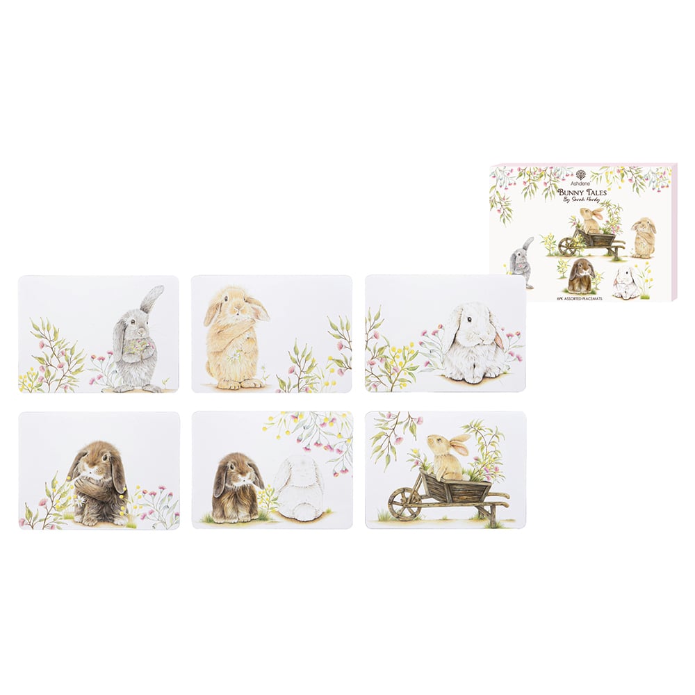 6 Piece Bunny Tales Placemat Set