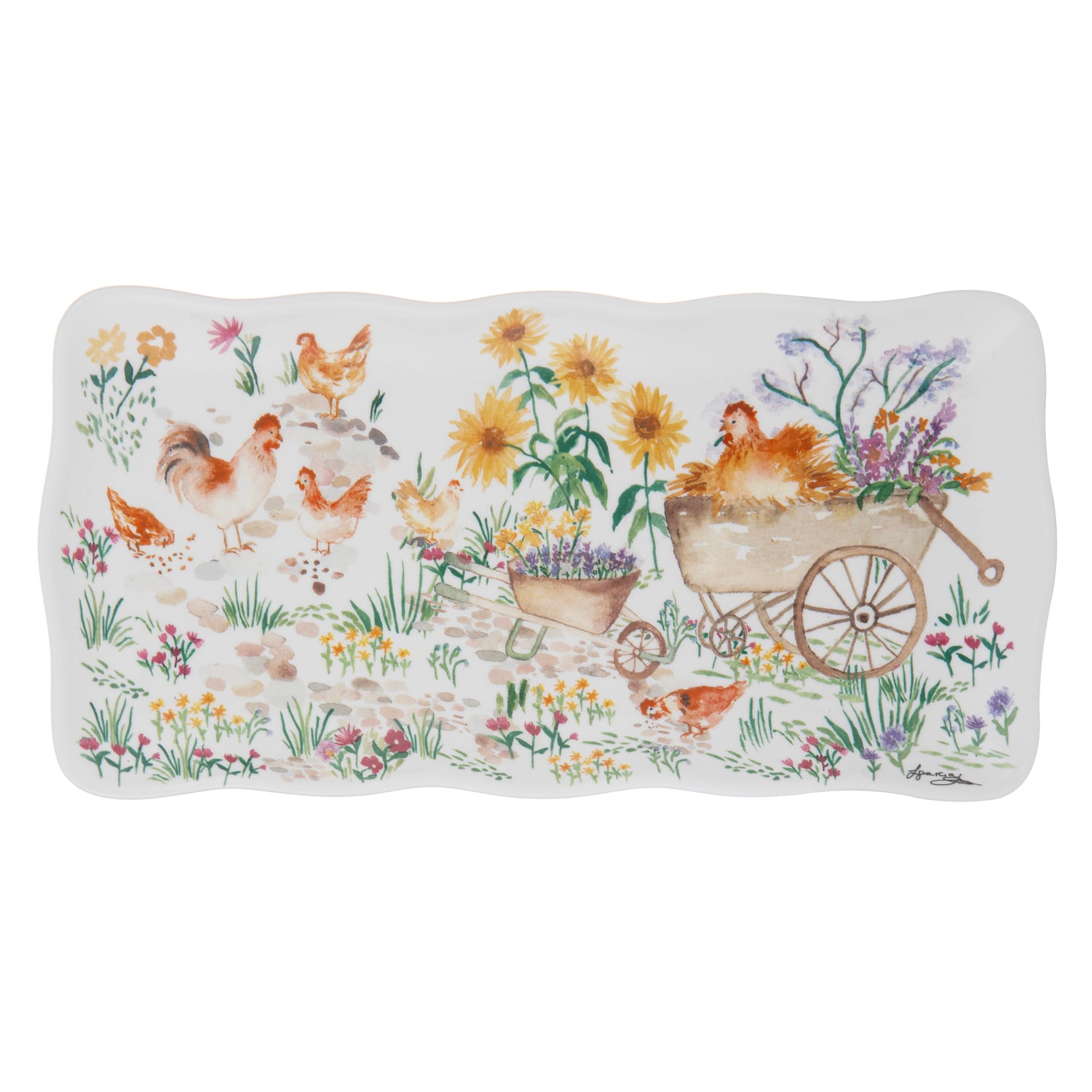 Garden Hens Platter
