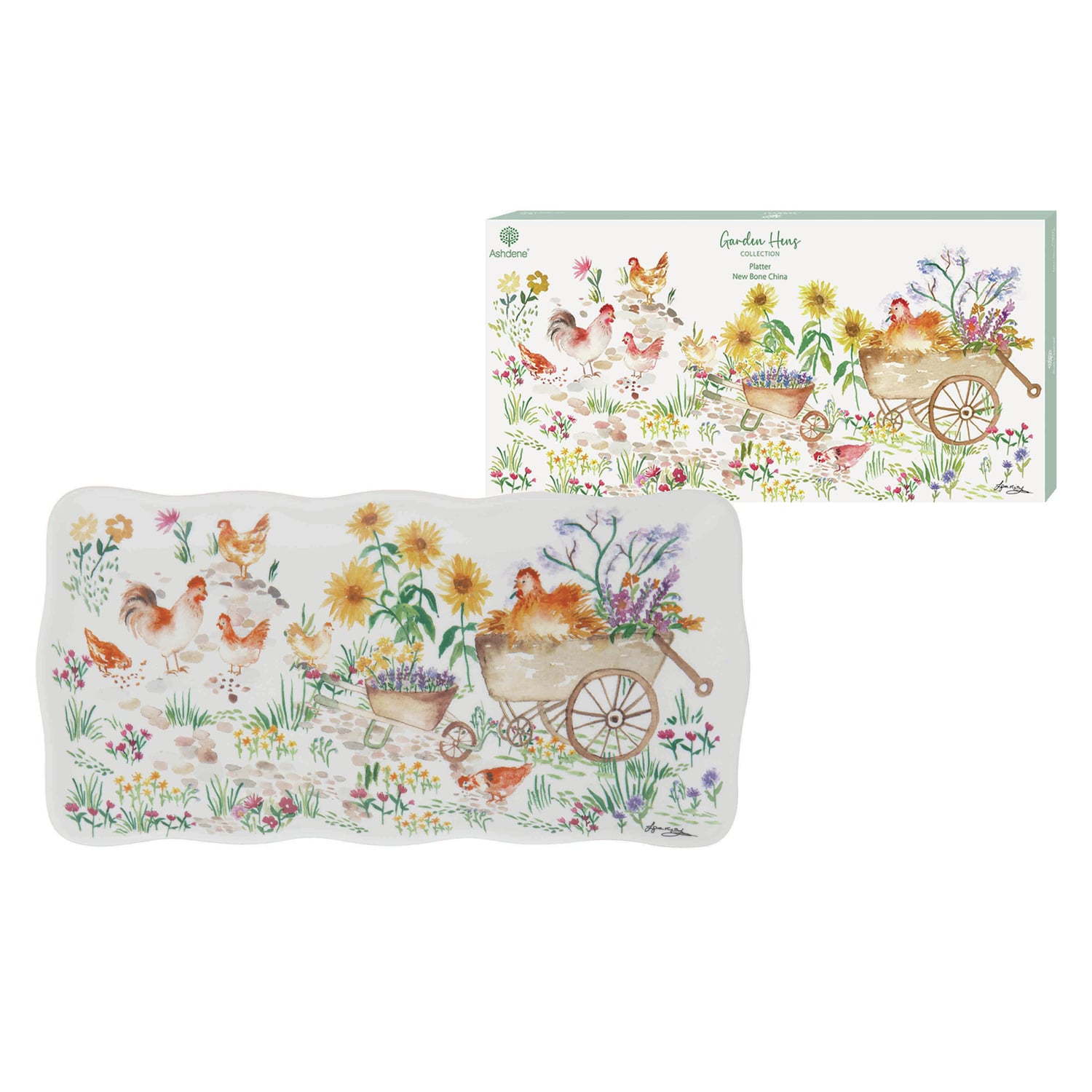 Garden Hens Platter