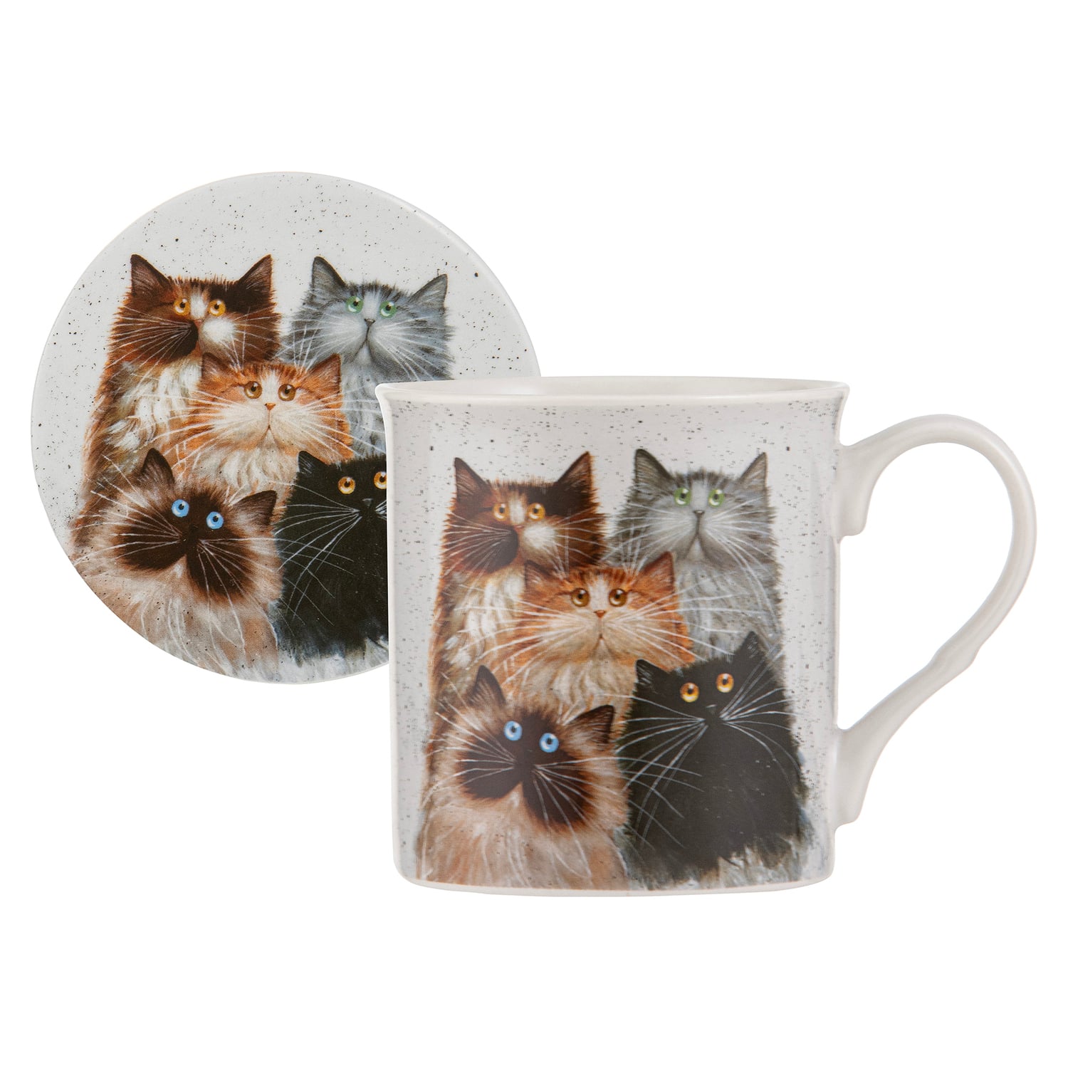 Kim's Cats Fluffy Five Mugs & Coasters