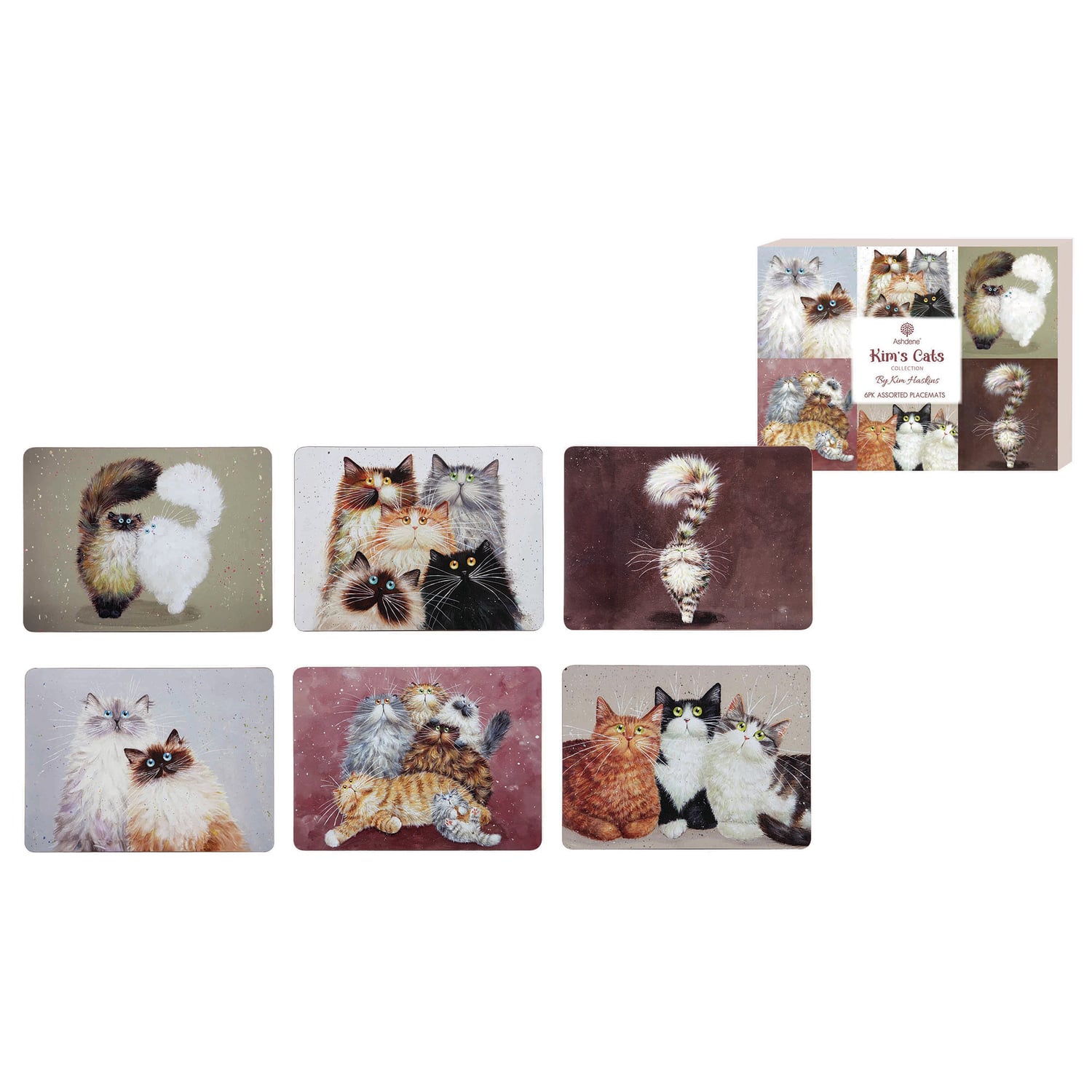 6 Piece Kim's Cats Placemat