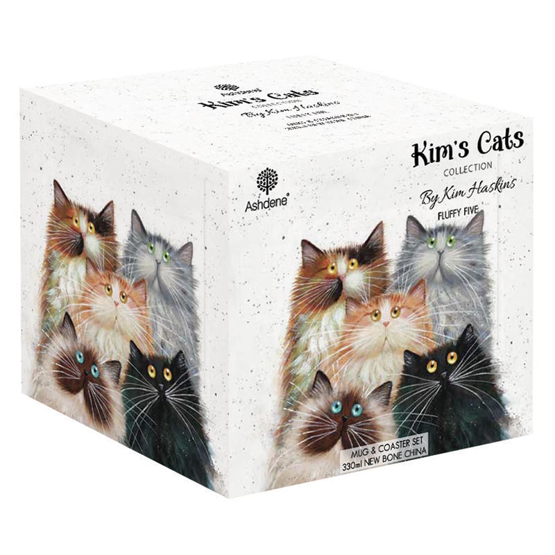 Kim's Cats Fluffy Five Mugs & Coasters