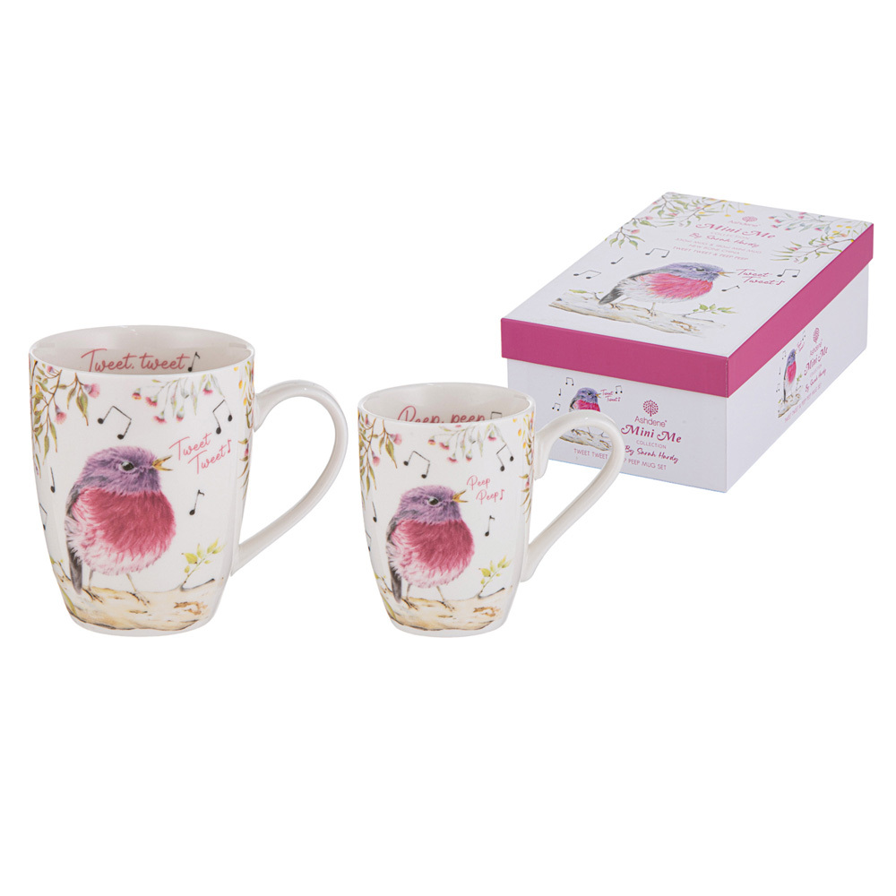 2 Piece Mini Me Tweet Tweet & Peep Peep Mug Set