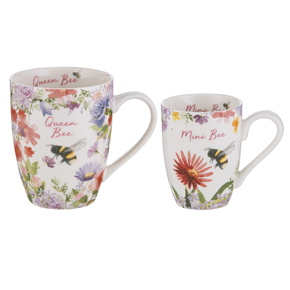 2 Piece Mini Me Queen & Mini Bee Mug Set