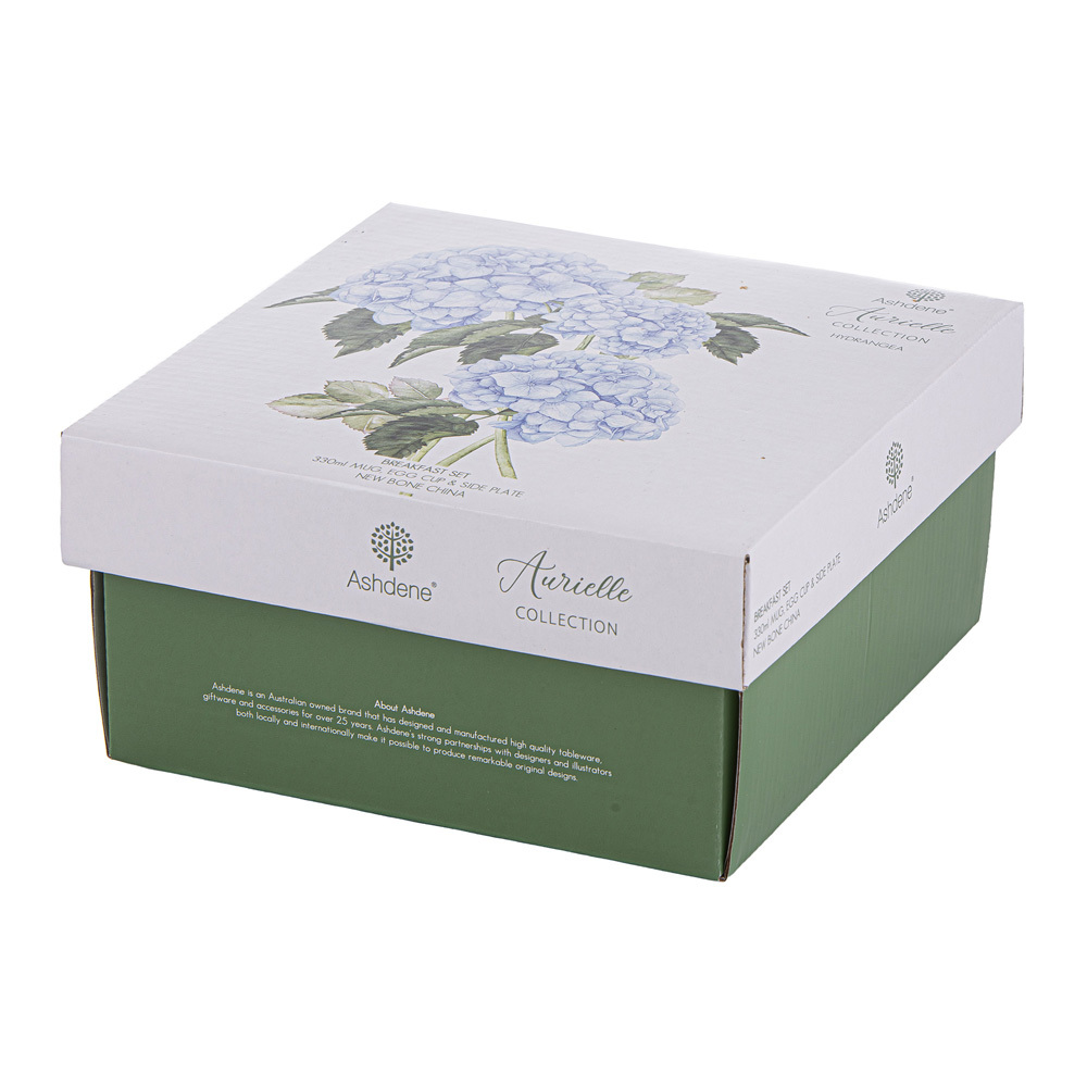 3 Piece Aurielle Hydrangea Breakfast Set