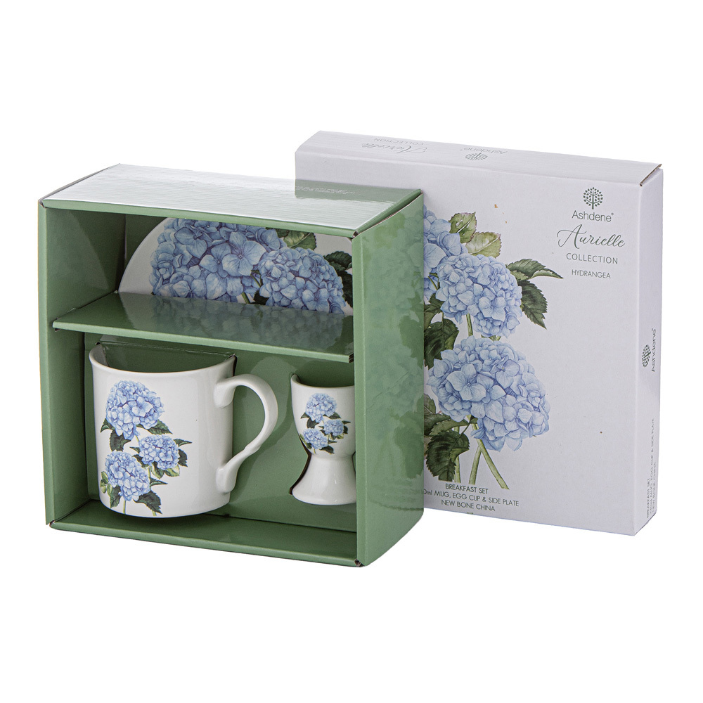 3 Piece Aurielle Hydrangea Breakfast Set