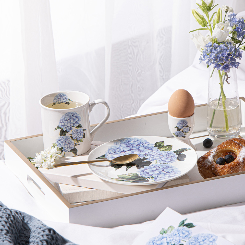 3 Piece Aurielle Hydrangea Breakfast Set