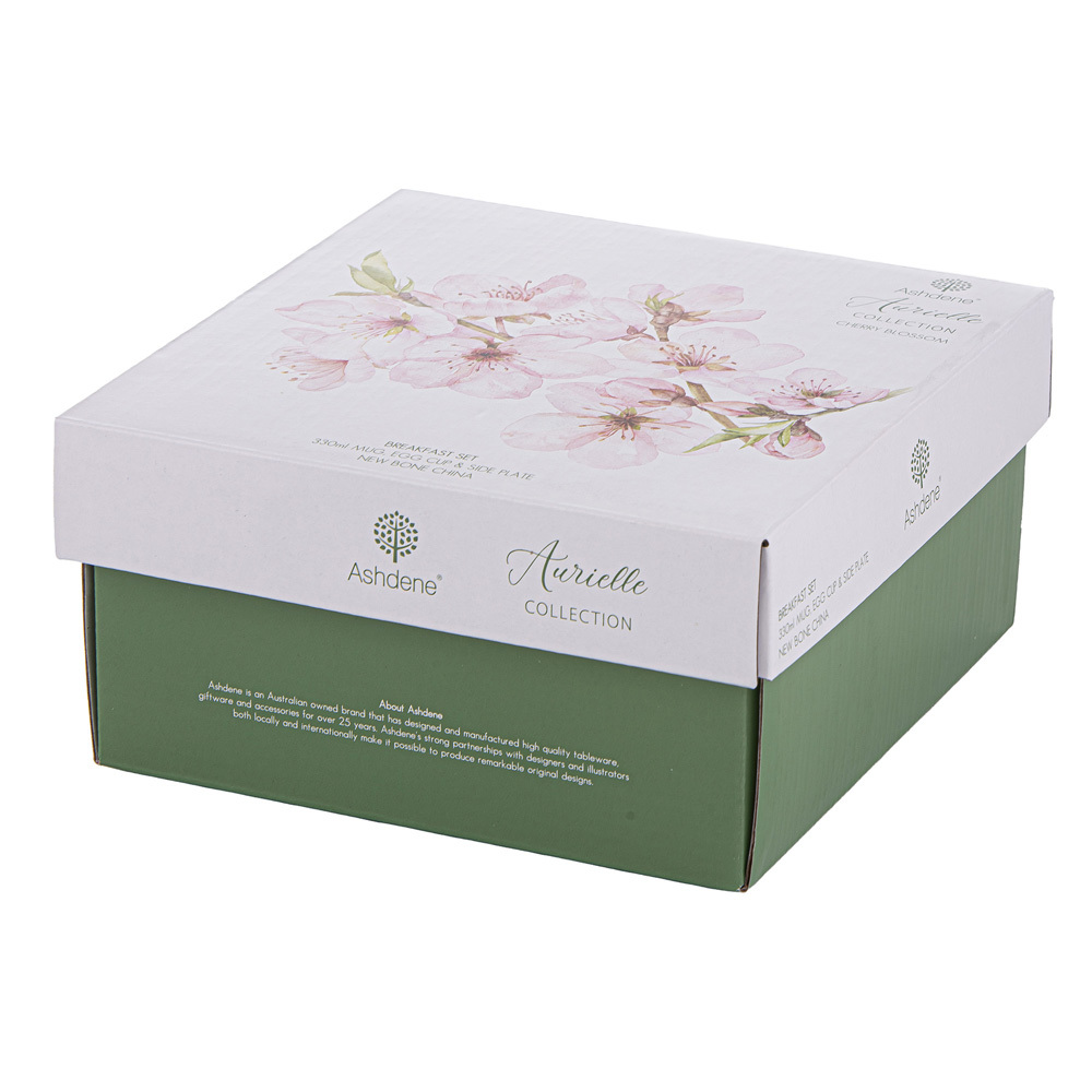 3 Piece Aurielle Cherry Blossom Breakfast Set