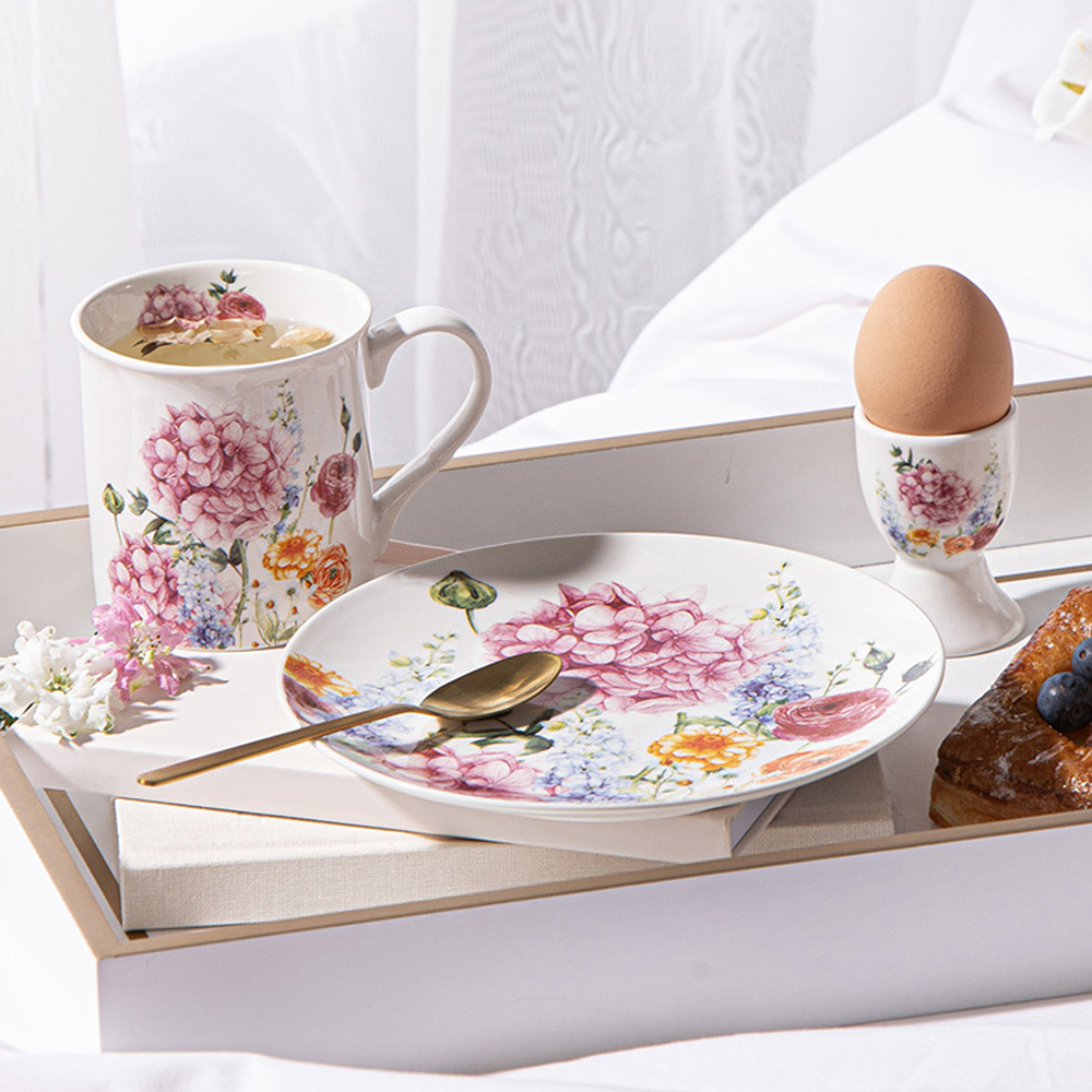 3 Piece Aurielle Garden Flower Breakfast Set