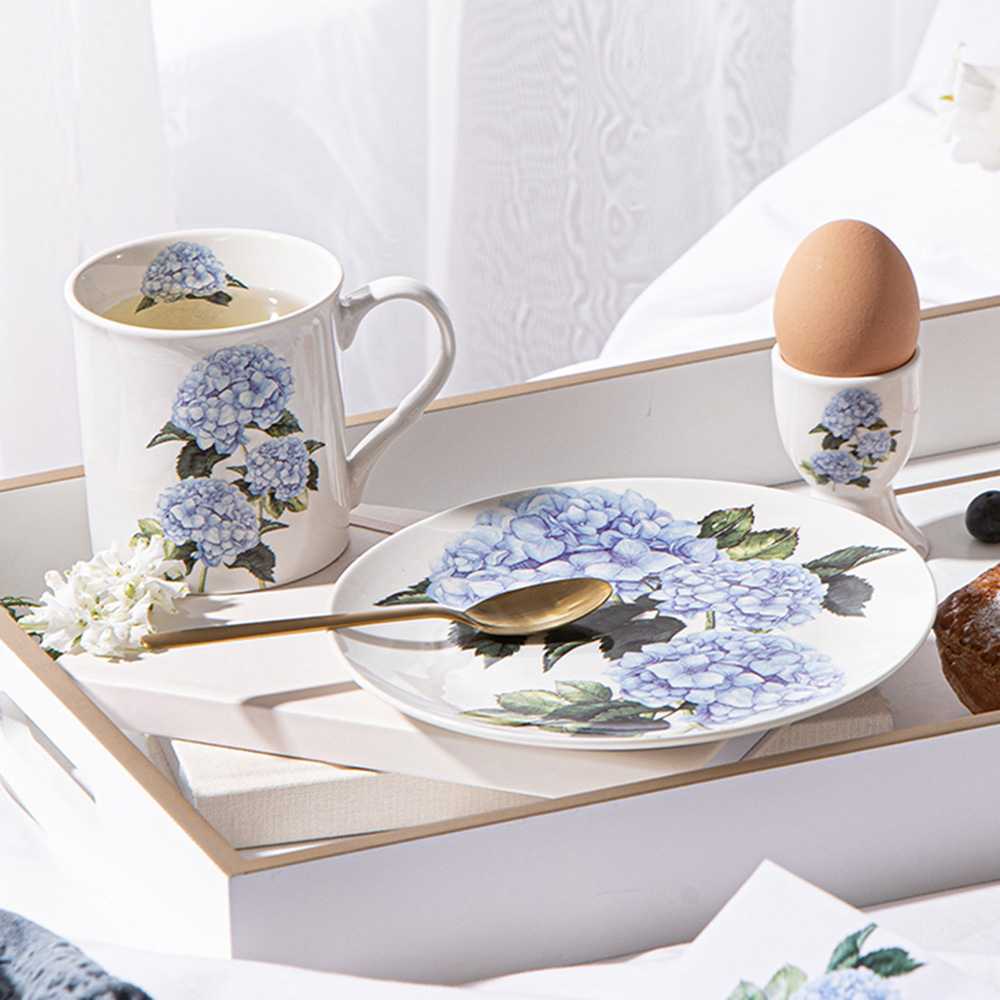3 Piece Aurielle Hydrangea Breakfast Set
