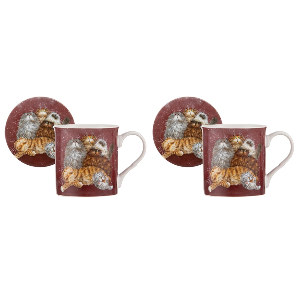 Kim's Cats Friends Family 330ml Mugs & Coasters