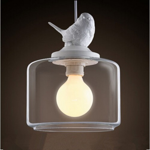 Bird Glass Pendant