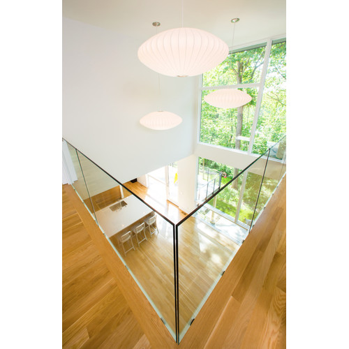 Glass saucer store pendant light