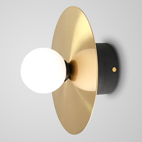 Golden Saturn Glass Wall Light