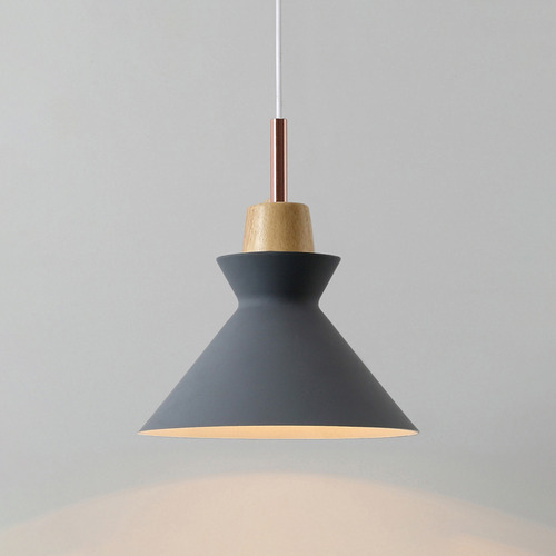 Dark Grey Stamp 25cm Pendant Light