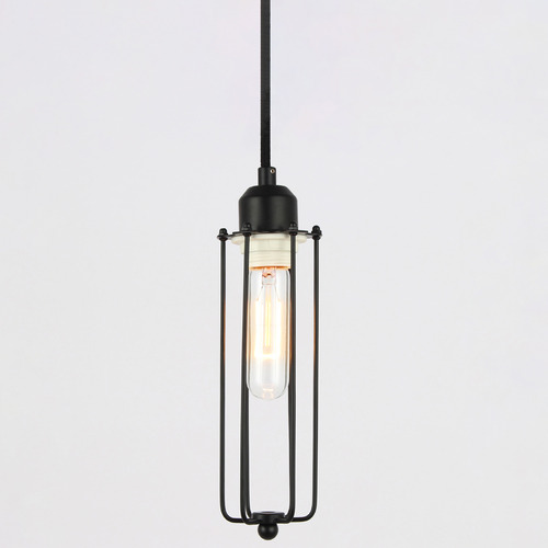 Black Harvey Caged Pendant Light