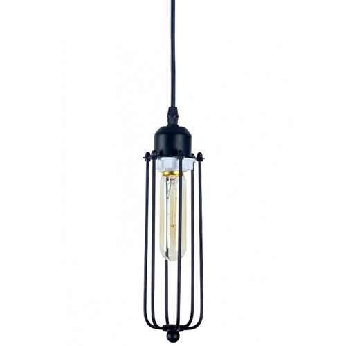 Black Harvey Caged Pendant Light