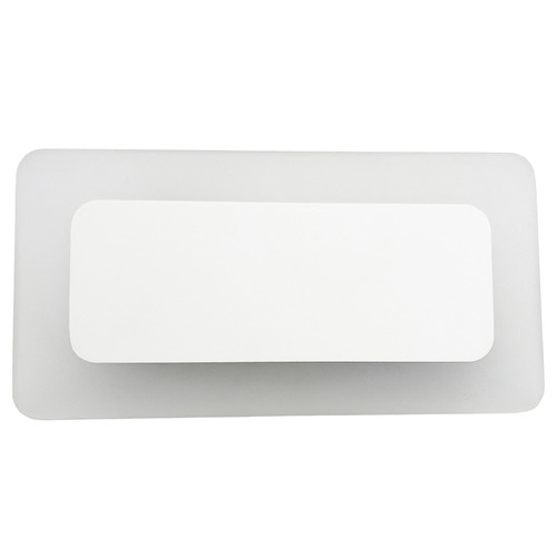White Leticia Rectangular 12W Wall Light