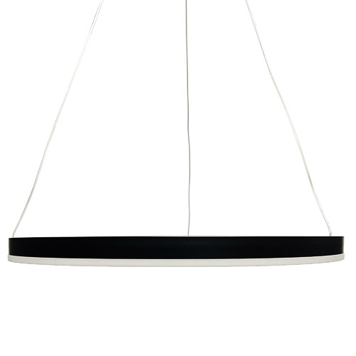 Black LED Ring Pendant Light