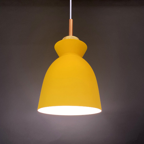 19cm Yellow Stamp Pendant Light