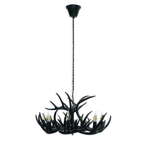 Black Antler Resin Chandelier