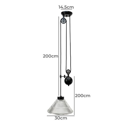 Industrial Pulley Single Pendant Light