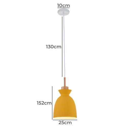 19cm Yellow Stamp Pendant Light