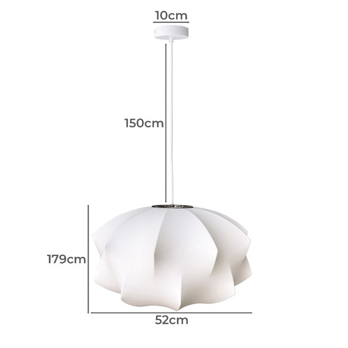Safiya Cocoon & Metal Pendant Light