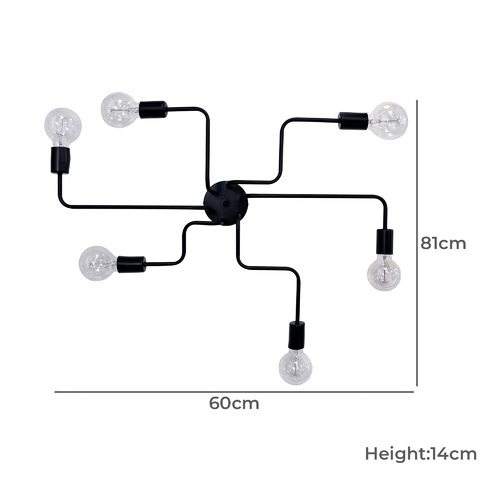 Kearns 6 Light Metal Ceiling Light
