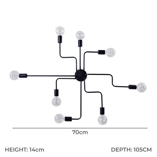 Kearns 8 Light Metal Ceiling Light