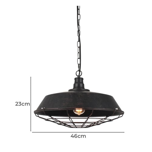 Vintage Wire Steel Pendant Light