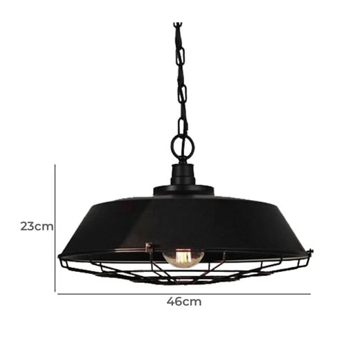 Vintage Wire Steel Pendant Light