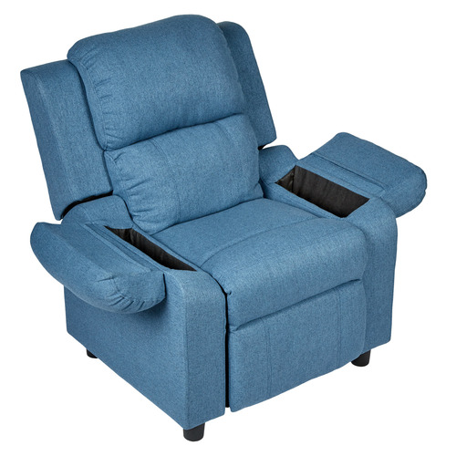 bright blue recliner