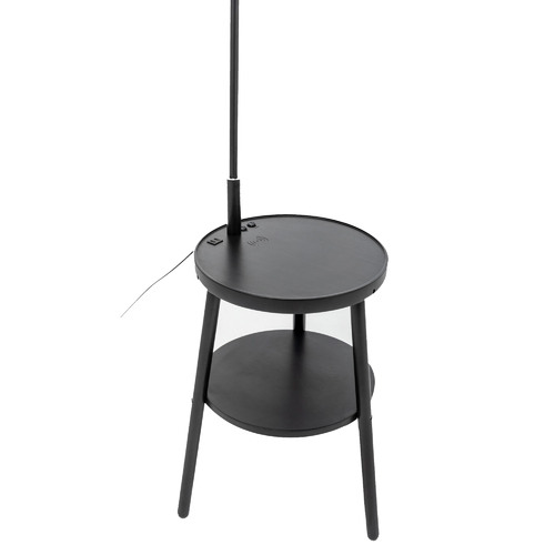 Hoover Rubberwood Floor Lamp