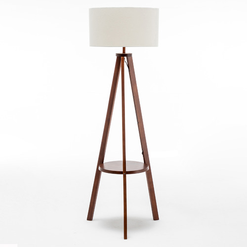 Tania Rubberwood Tripod Floor Lamp