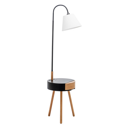 Roman Rubberwood Floor Lamp