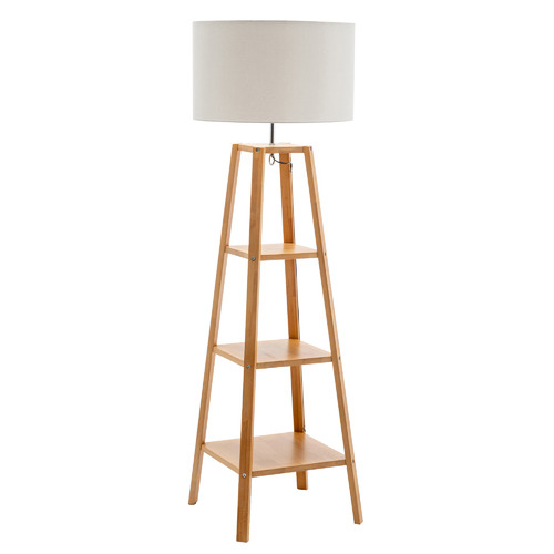 Marcie Rubberwood Floor Lamp
