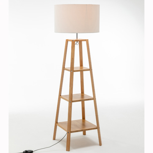 Marcie Rubberwood Floor Lamp