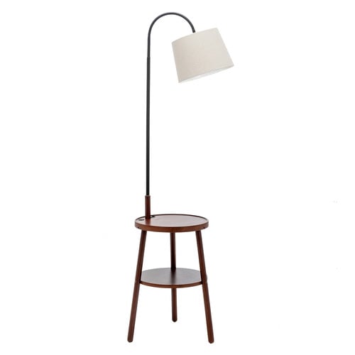 Hoover Rubberwood Floor Lamp