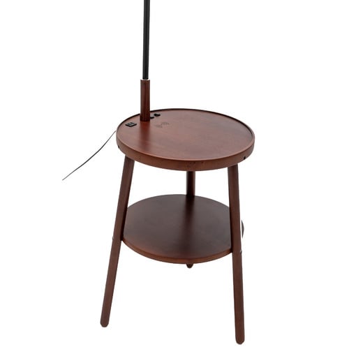Hoover Rubberwood Floor Lamp