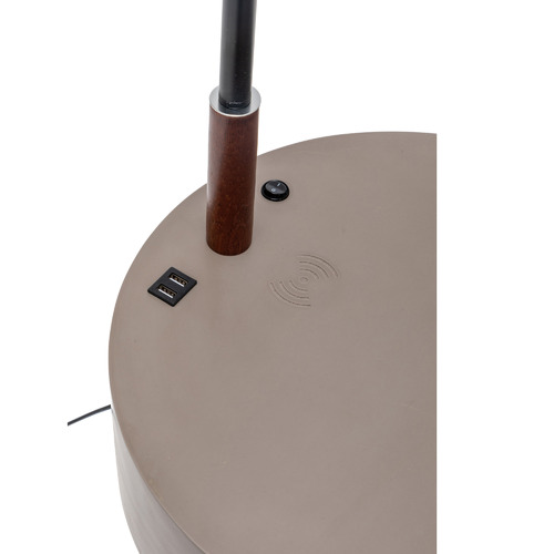 Roman Rubberwood Floor Lamp