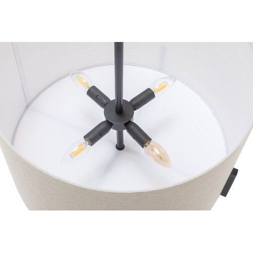 Matte Black Square-Edged Pendant