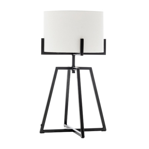 Matte Black Square-Edged Table Lamp