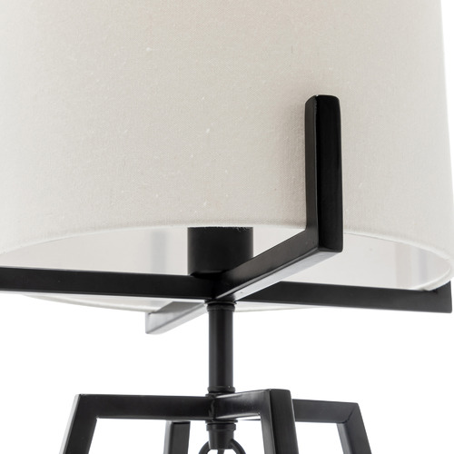 Matte Black Square-Edged Table Lamp